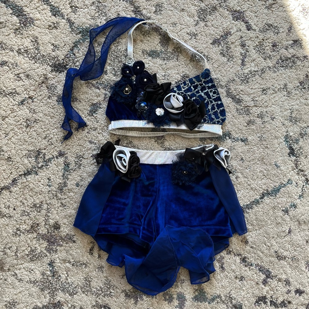 Custom Blue Two Piece Dance Costume
